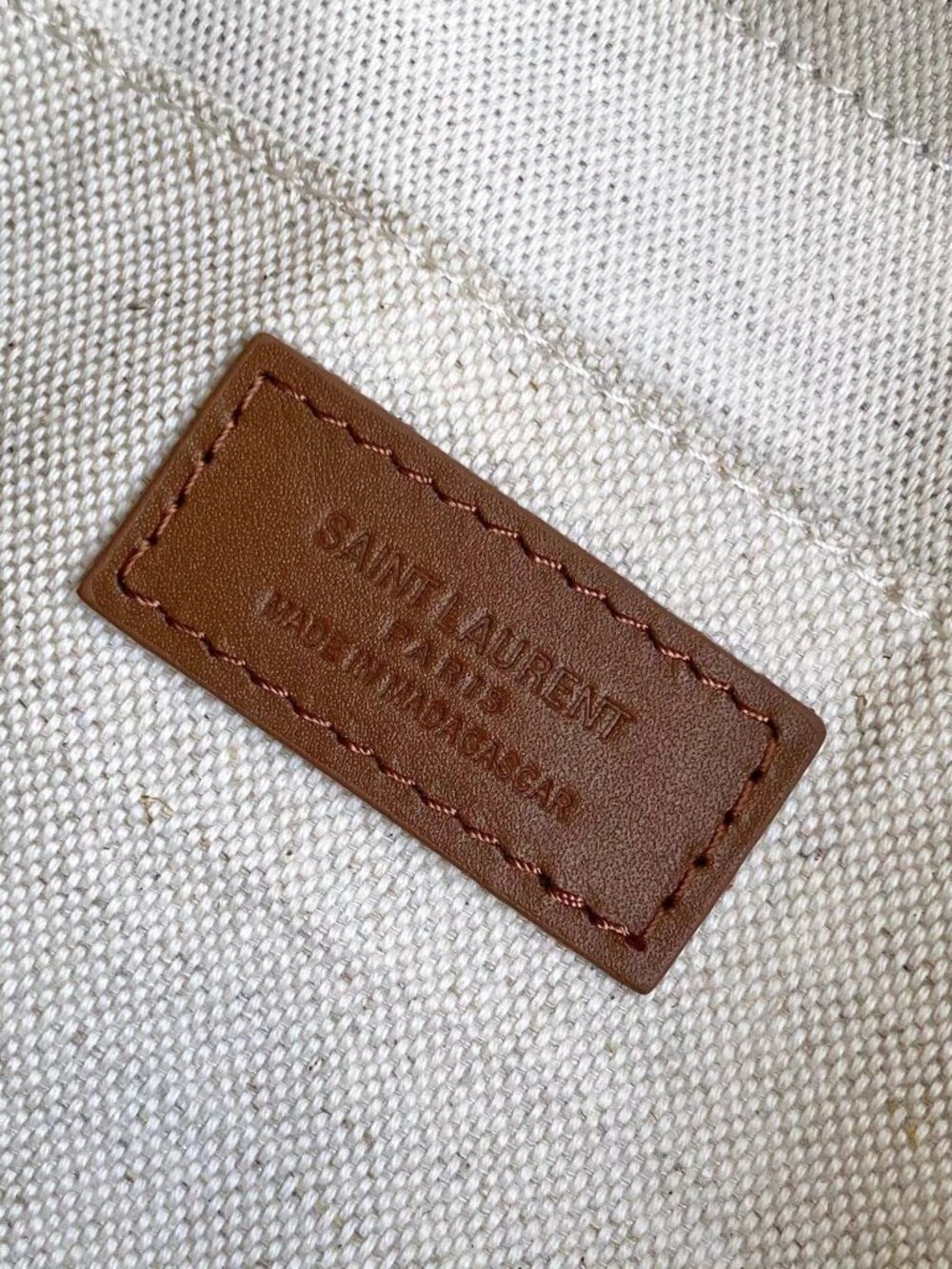 Saint Laurent Jamie Leather-Trimmed Raffia Tote Bag - Picture 9 of 9